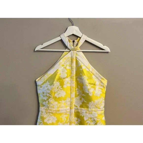 Alexis Solana Yellow Jacquard Mini Dress - Picture 3 of 11